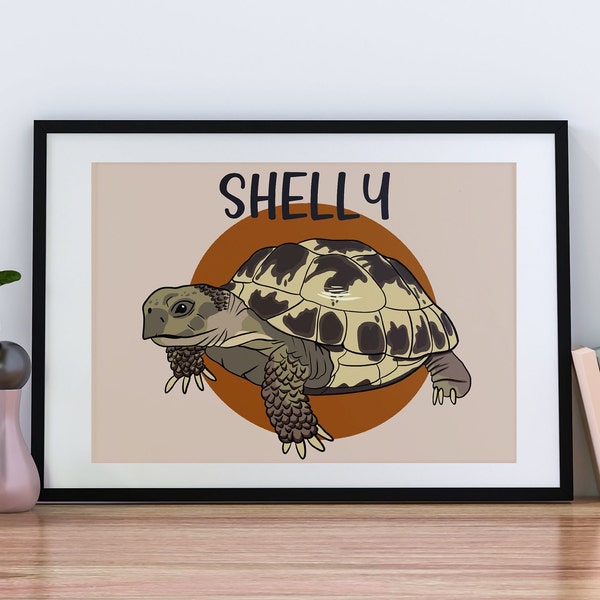 Personalised Reptile Pet Portrait, Custom Digital Illustration, Tortoise, Dragon,New Pet Gift, Gift for Birthday Anniversary Pet Memorial