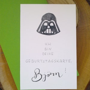 Personalized Birthday Card Darth Vader, Star Wars, Star Wars