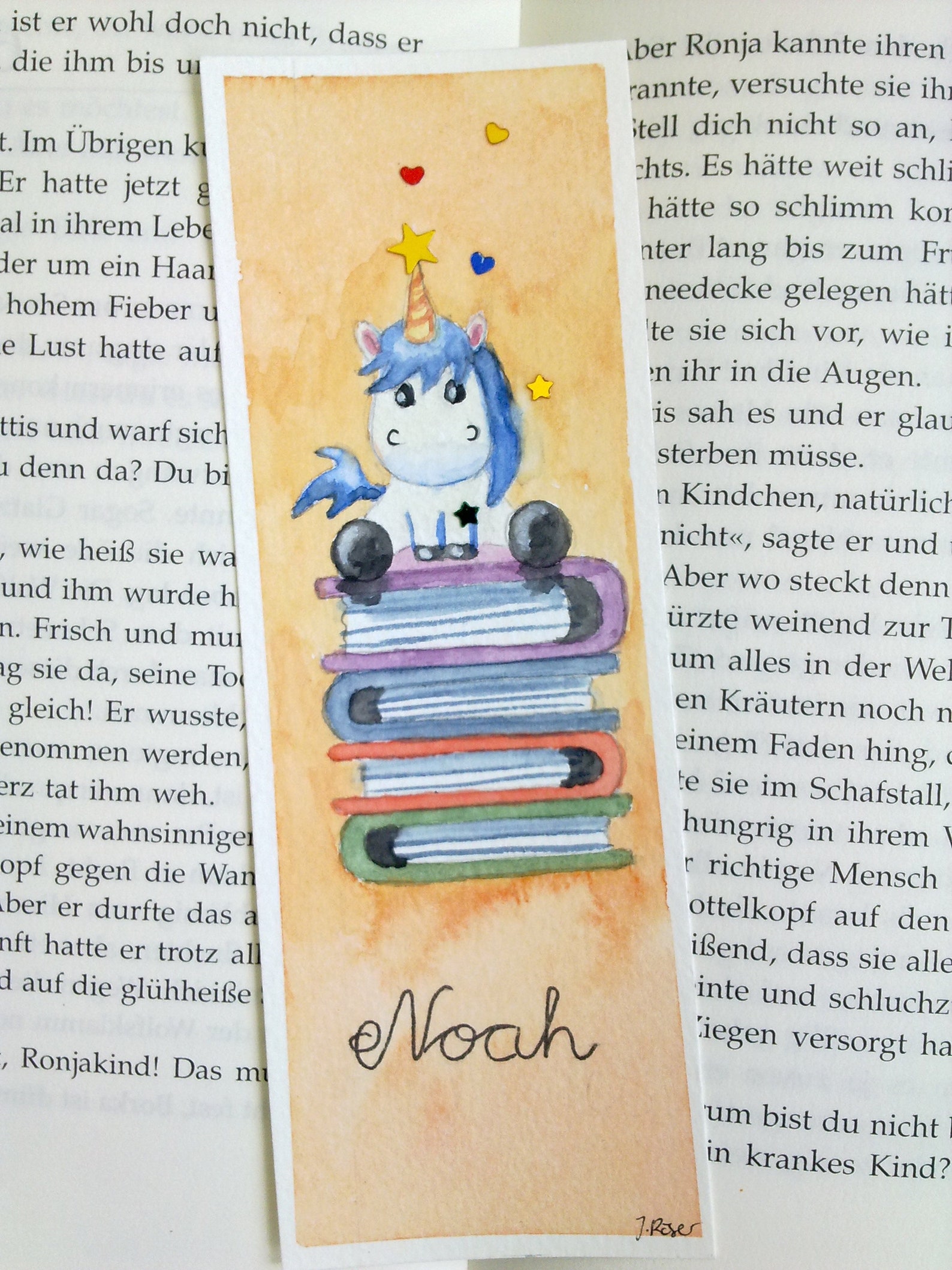 Personalisiertes Lesezeichen Einhorn Kinder&Erwachsene | Etsy