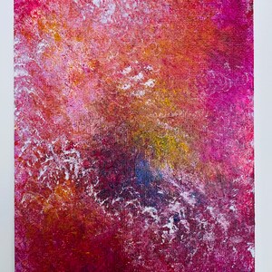 Bright Pink and Orange Abstract Painting