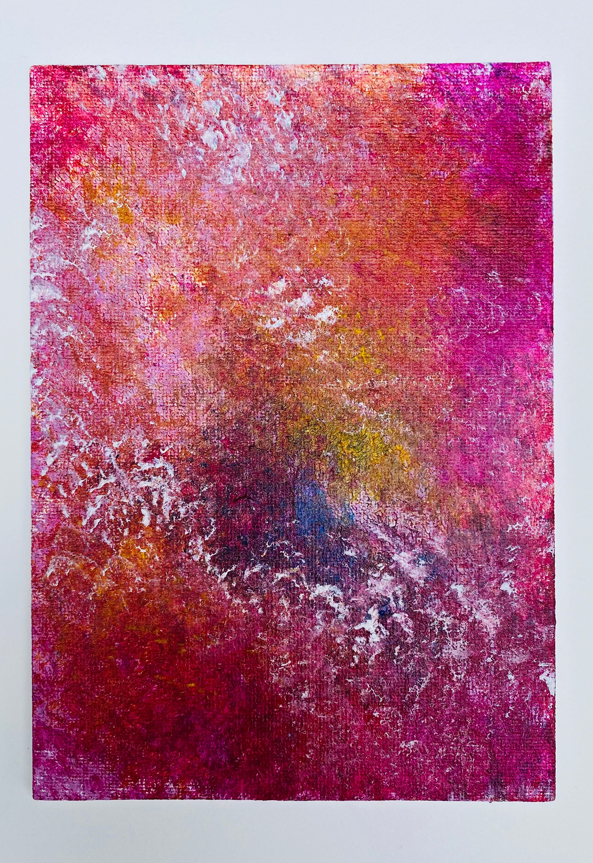 Bright Pink and Orange Abstract Painting Etsy