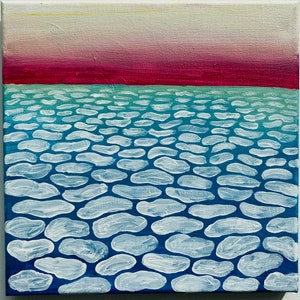 Georgia O&#39;Keeffe inspired cloud painting