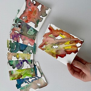 Tarjetas de felicitación hechas a mano - Conjunto de 10