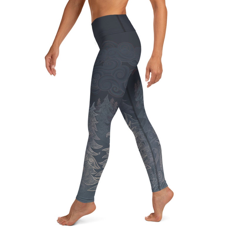 Forest Night Yoga Leggings Collants d'entraînement Pantalons de yoga à motifs Nature Leggings femmes Collants de yoga colorés image 3