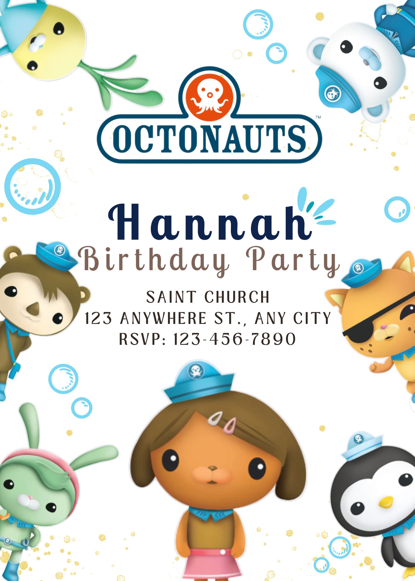Digital Octonauts Dashi Birthday Invitation Octonauts Invites Dashi E ...