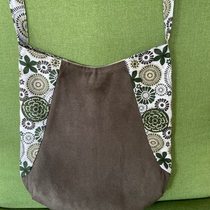 Brown Micro Suede Crossbody