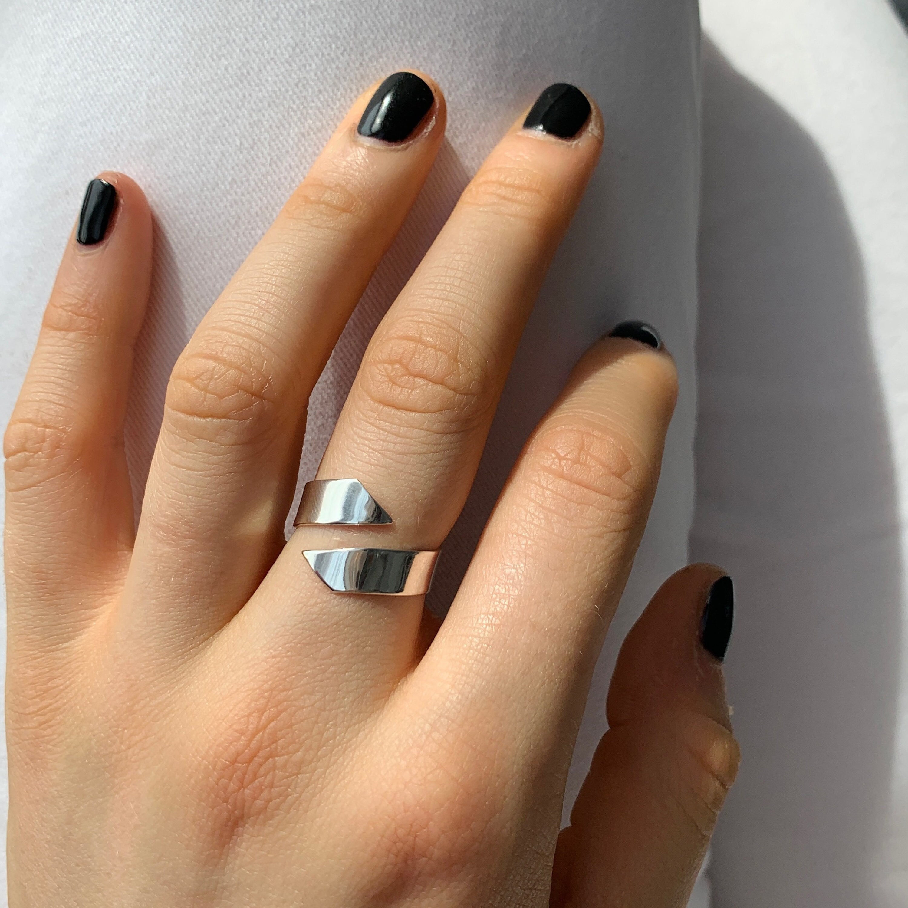 Sterling Silver Wrap Ring With Polished Finish Etsy Israel