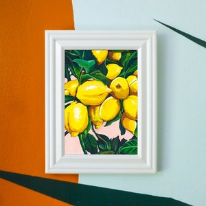 Lemon Watercolor Painting Print | Fine Art Print | Kitchen Wall Art | Kitchen Decor | Watercolor Art | Watercolor Painting | Modern Citrus