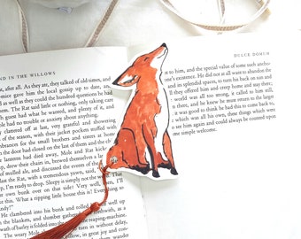 Waldtier Herbst Lesezeichen, Herbst Fuchs Geschenk für Sie, Quaste Lesezeichen Herbst Fuchs Liebhaber Geschenk, gemütliches Herbst Thema Lesezeichen für Herbst Liebhaber