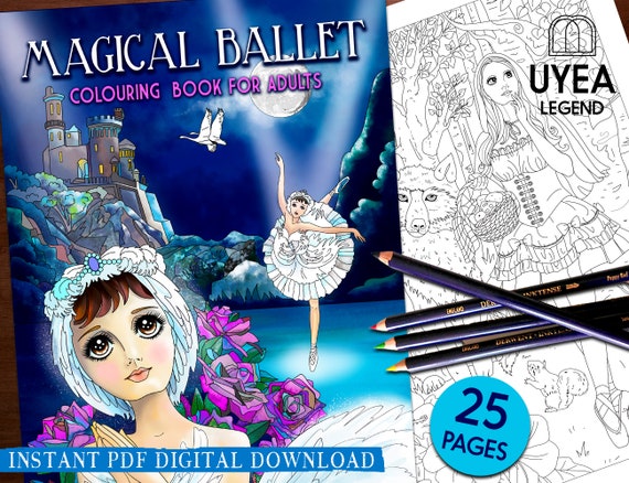 Ballerina Coloring Book, Ballet Coloring Books for Adults