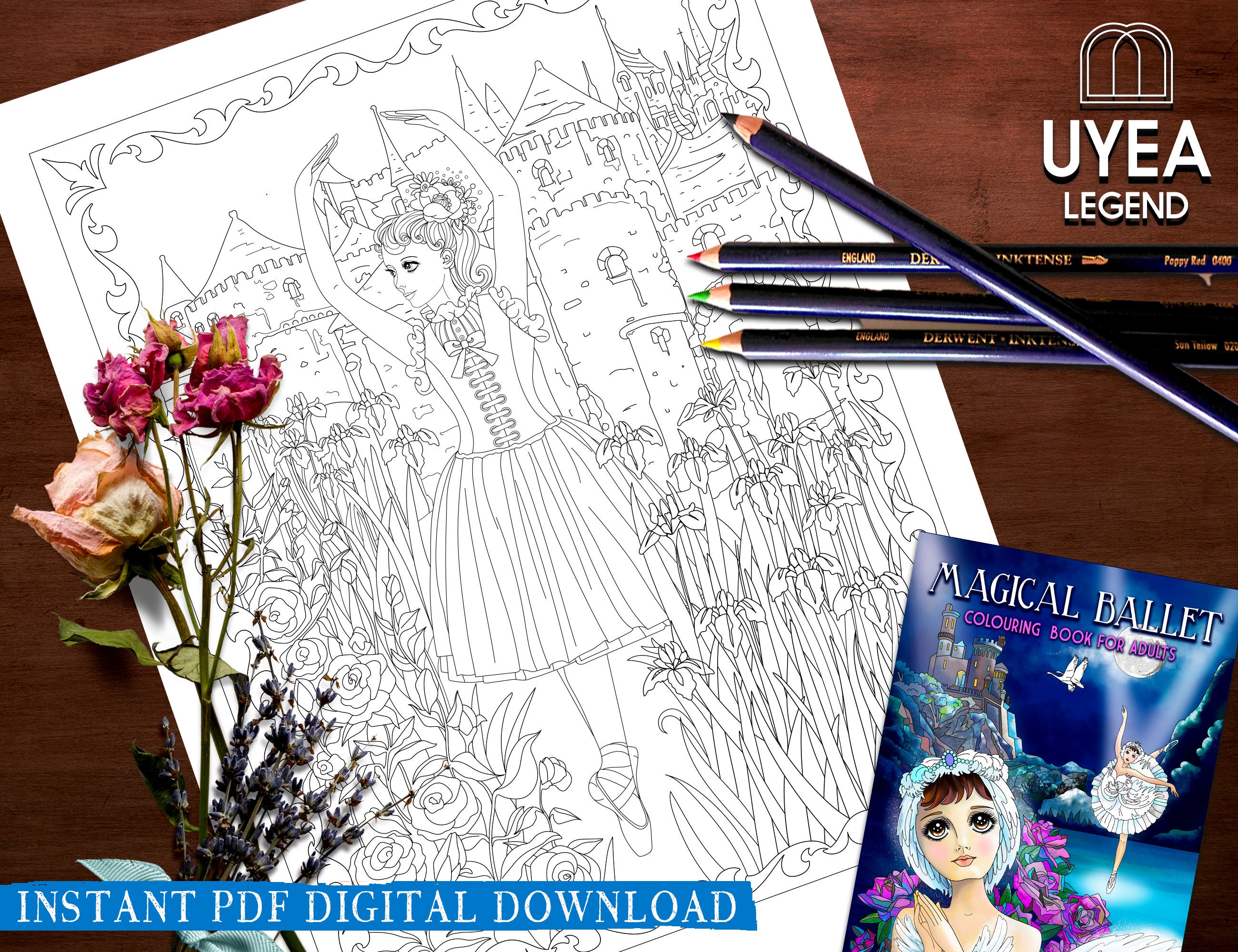 Download Ballerina Coloring Book Ballet Coloring Books for Adults | Etsy