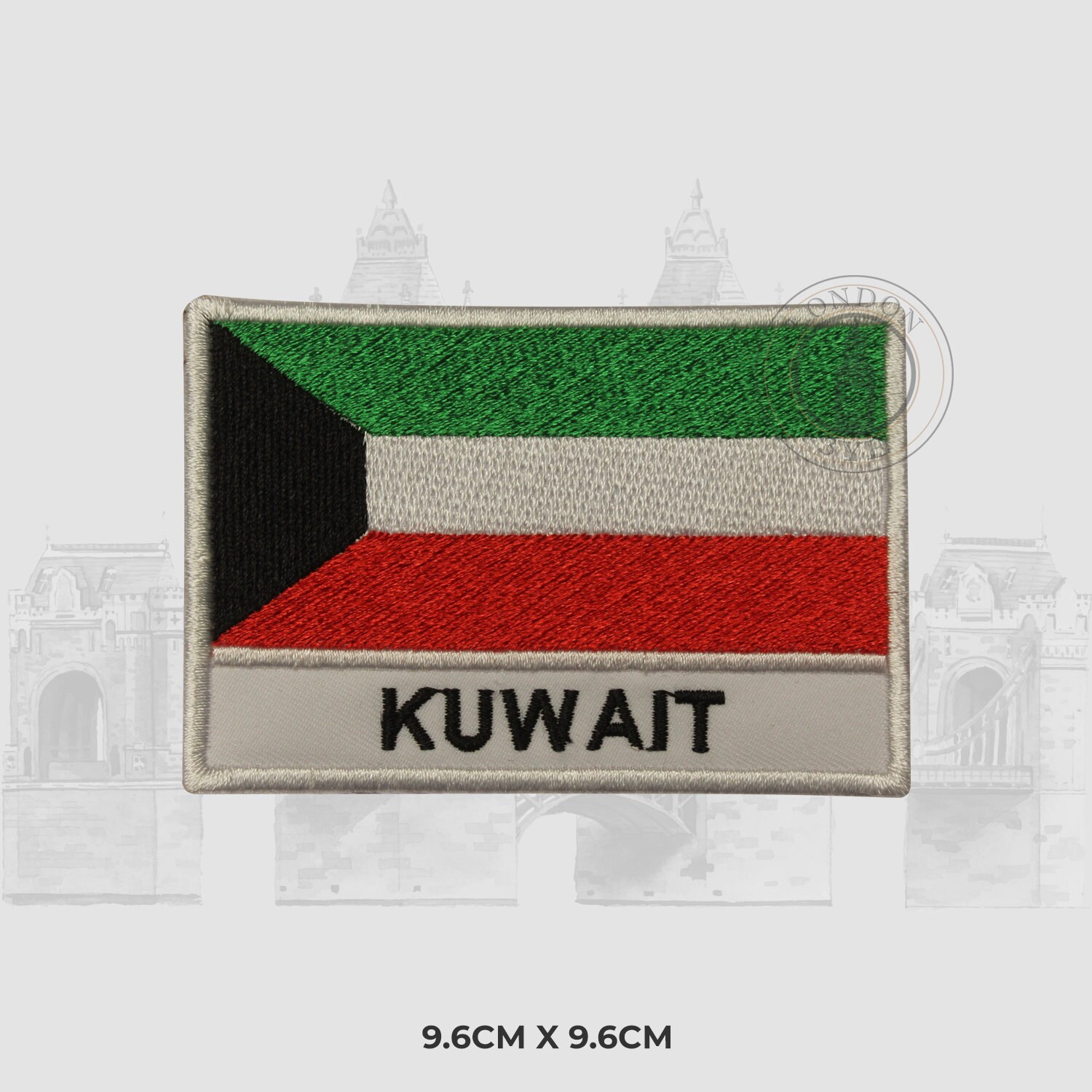 Kuwait National Flag Iron On Patch Sew On Patch Embroidered Etsy