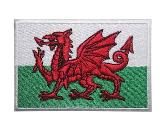 WALES Welsh UK Country Flag Embroidered PATCH Badge WALES Welsh UK Country Flag Embroidered PATCH Badge