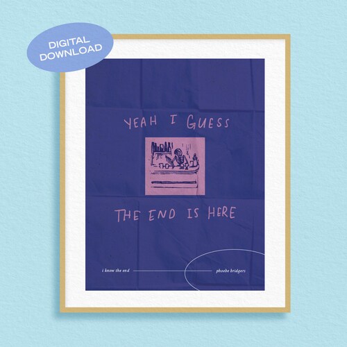 Phoebe Bridgers Funeral Lyrics Inspired Poster DIGITAL Etsy Canada