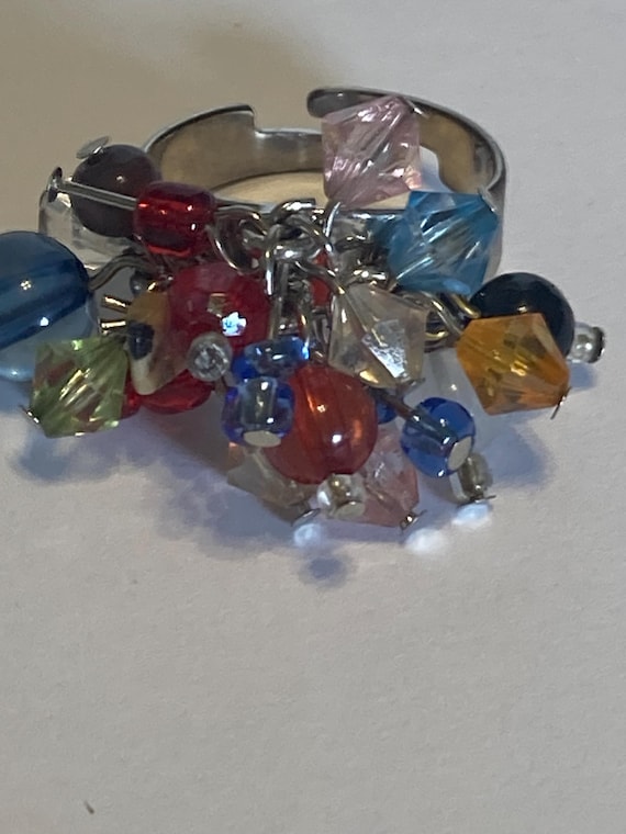 Fun Handmade Beaded Adjustable Ring - image 4