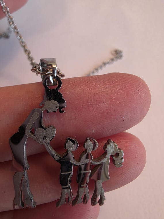 Mother Child Pendant Vintage View 3