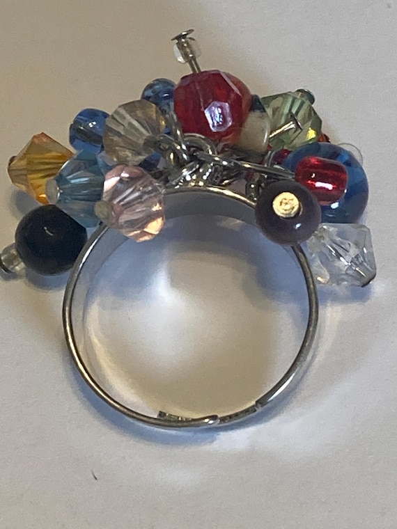 Fun Handmade Beaded Adjustable Ring - image 6