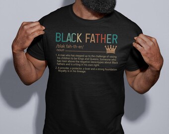 black fathers day shirt