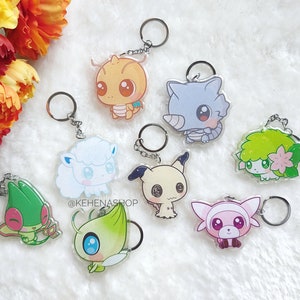 Keychain - Mimikyu - Flygon - Dragonite - Celebi - Shaymin - Alolan Vulpix - Rhydon - Stufful