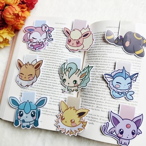 Eeveelution Magnetic Bookmarks | Eevee, Sylveon, Umbreon, Espeon, Vaporeon, Flareon, Jolteon, Glaceon, Leafeon