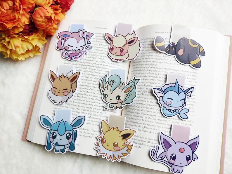 Pokemon Eeveelution Magnetic Bookmarks Eevee Sylveon - Etsy