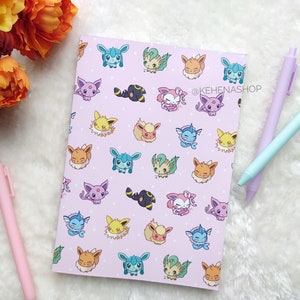 Eeveelutions Notebook | Eevee - Vaporeon - Flareon - Jolteon - Umbreon - Espeon - Leafeon - Glaceon - Sylveon