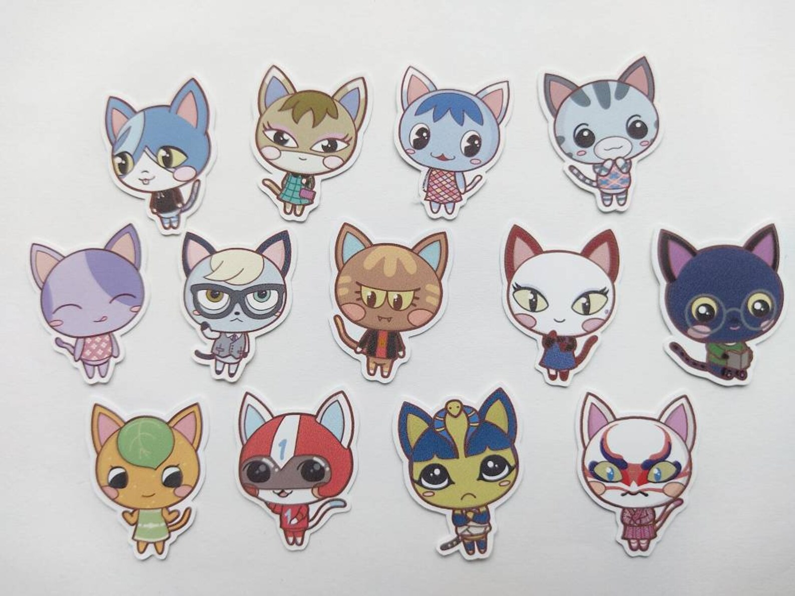 Animal Crossing mini sticker set Kabuki Moe Olivia Kiki | Etsy