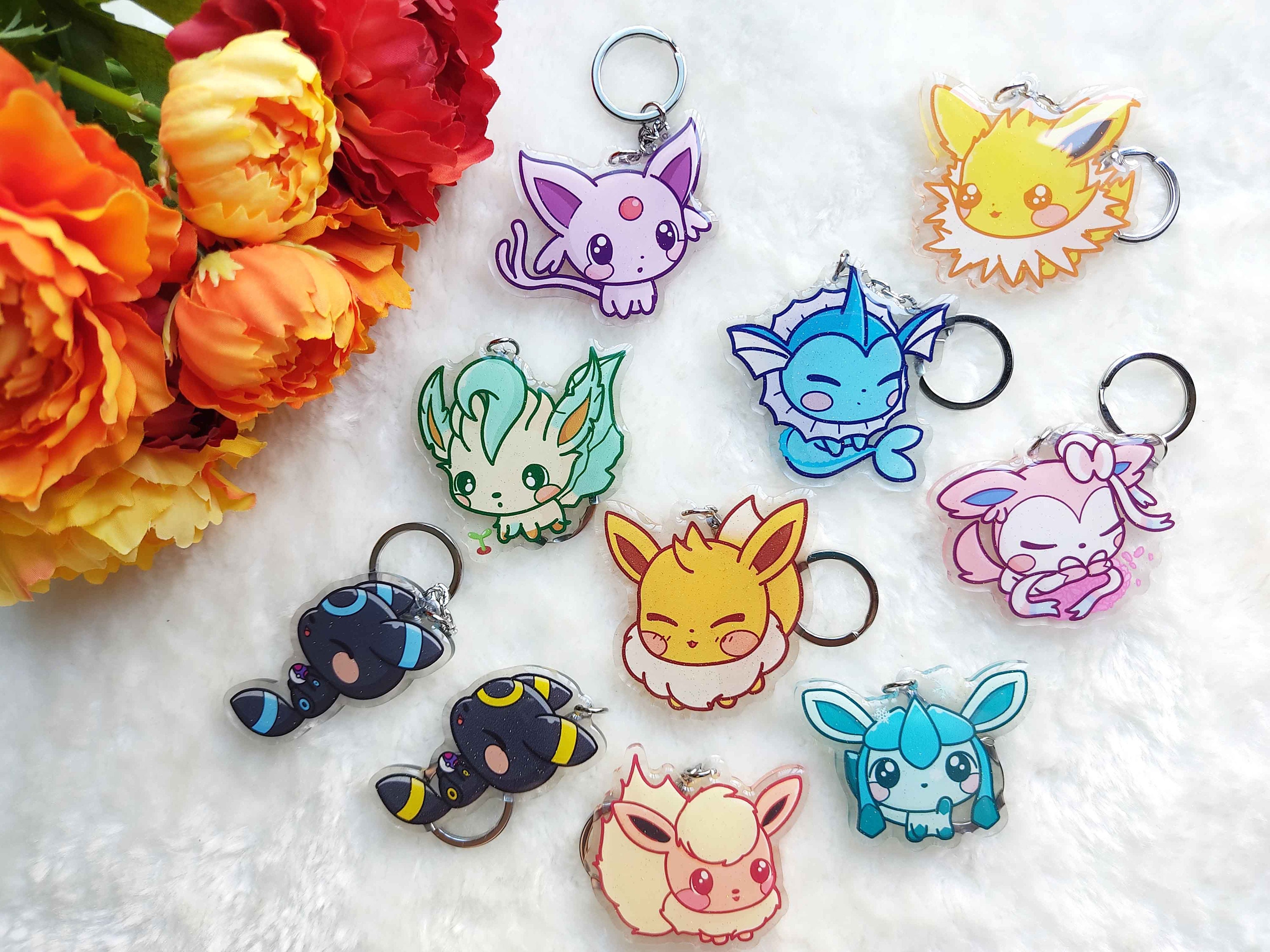 Eeveelutions Pokemon Acrylic Keychain