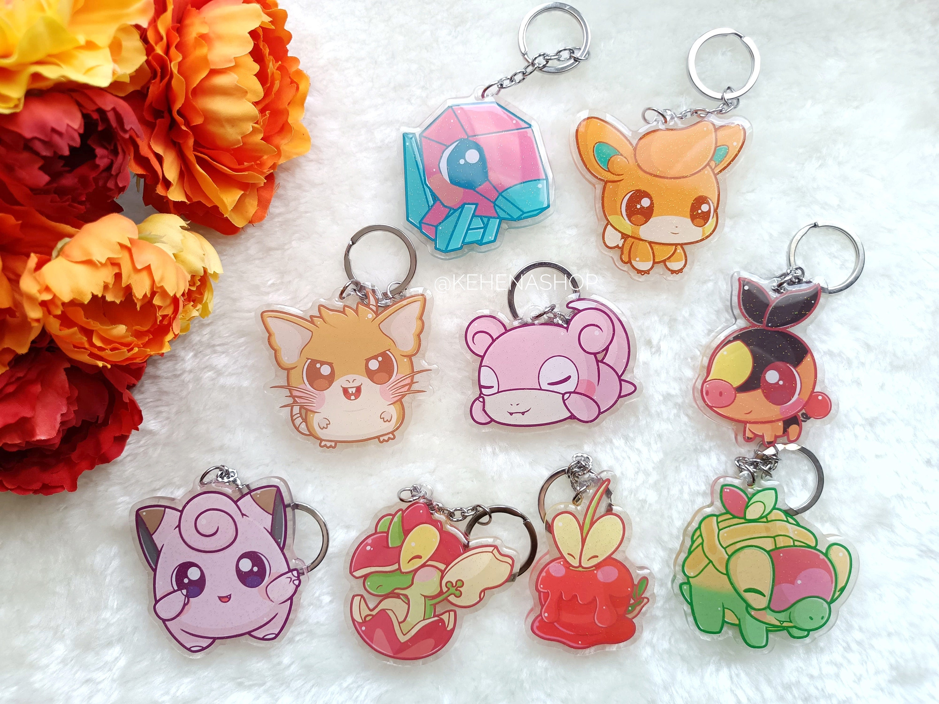 Keychain - Clefairy - Slowpoke - Porygon - Tepig - Pawmi - Raticate ...