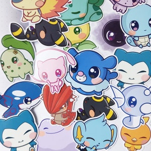 Stickers - Umbreon - Bulbasaur - Sylveon - Gengar - Eevee - Mudkip - Vaporeon - Mew - Chikorita - Piplup - Espeon - Vulpix