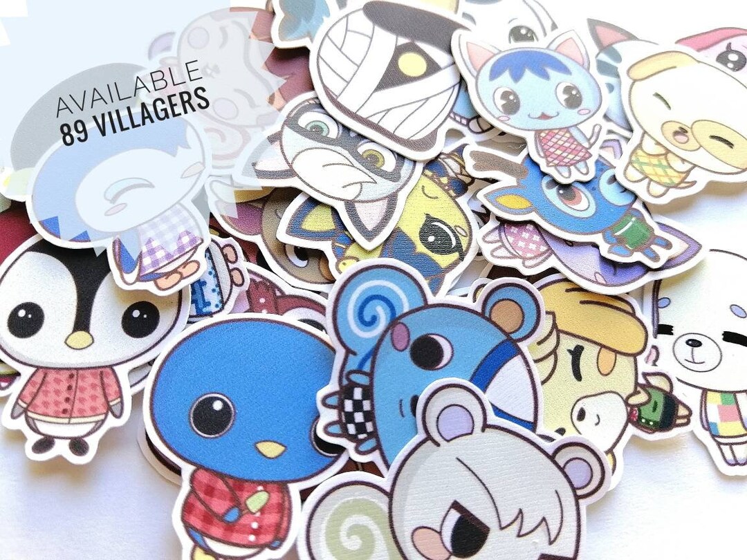 PICK and MIX Animal Crossing Mini Stickers Set Erik, Pascal