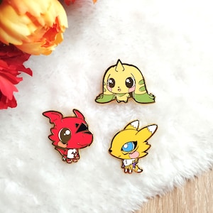 Digi Tamers Enamel Pins | Terriermon, Renamon, Guilmon