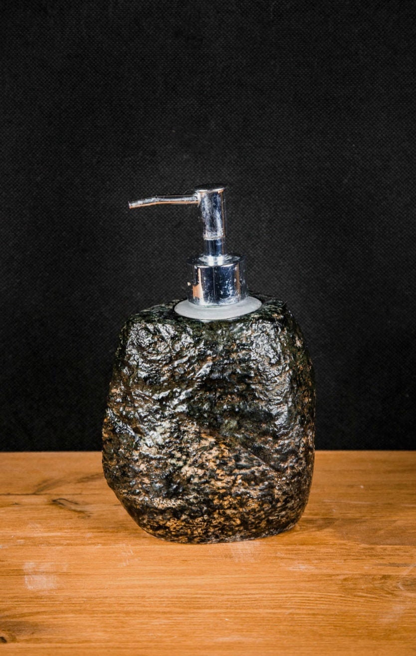 Natural stone soap dispenser. Soap dispenser. Liquid Soap Etsy