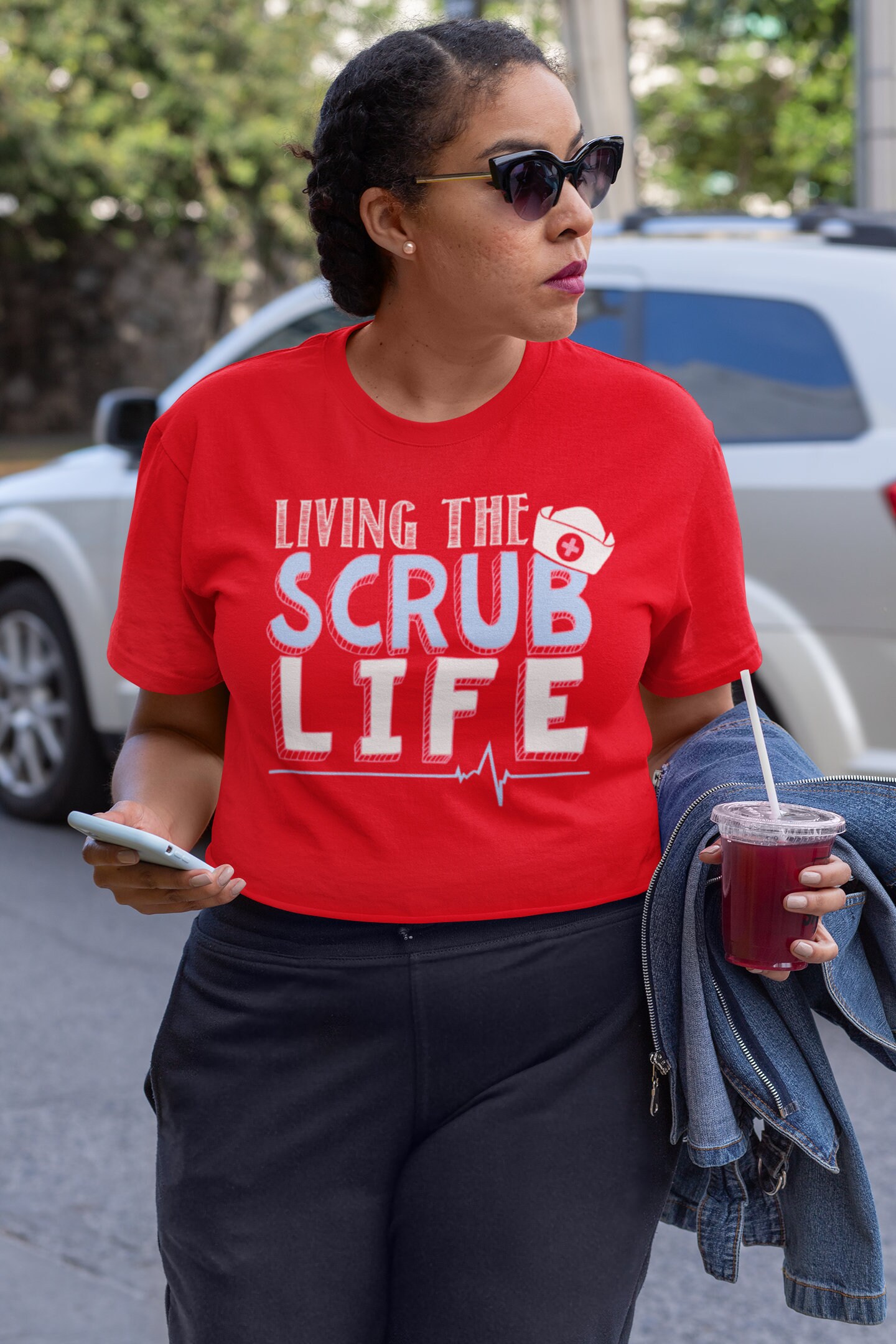 Living the Scrub Life T-shirt Nurse 