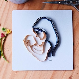 Cartão dia da Mãe - Cartão de felicitações minimalista, mini arte decorativa, cartão com ilustração, papelaria artesanal