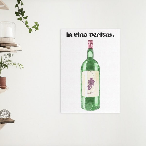 Wein-Liebhaber Poster. In vino veritas. Poster-Datei zum Ausdrucken