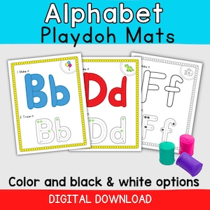 Tapetes de plastilina con el alfabeto: Práctica de letras (Descarga digital) imagen 1