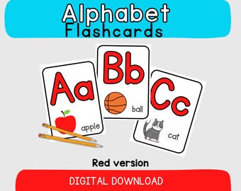 Tarjetas didácticas del alfabeto: Tarjetas para el tablón de anuncios (descarga digital)