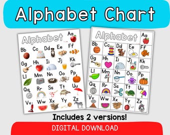 Tabla del alfabeto: Actividad de letras para niños pequeños (Descarga digital)