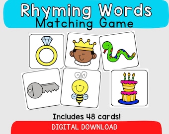 Juego de emparejar palabras que riman