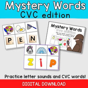 Kindergarten word game/ cvc word activity