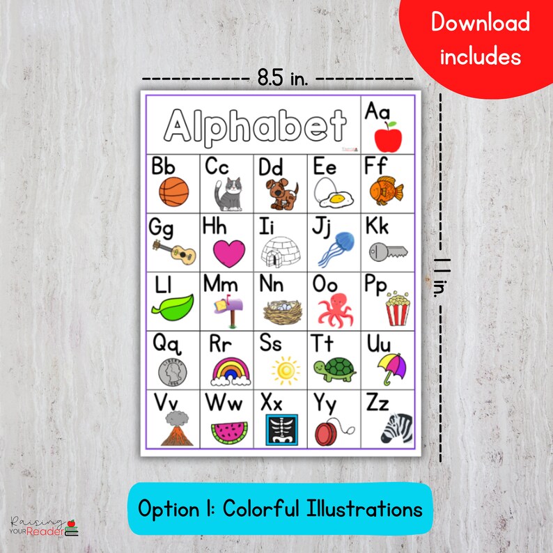 Alphabet Chart: Letter Activity for Toddlers (digital Download) - Etsy