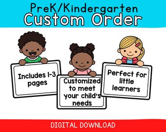 Pedido personalizado para preescolar y jardín de infantes