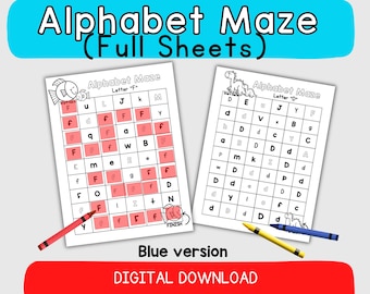 Laberinto para colorear del alfabeto