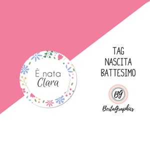 Set 20 Tag Nascita, Battesimo bimbo bimba
