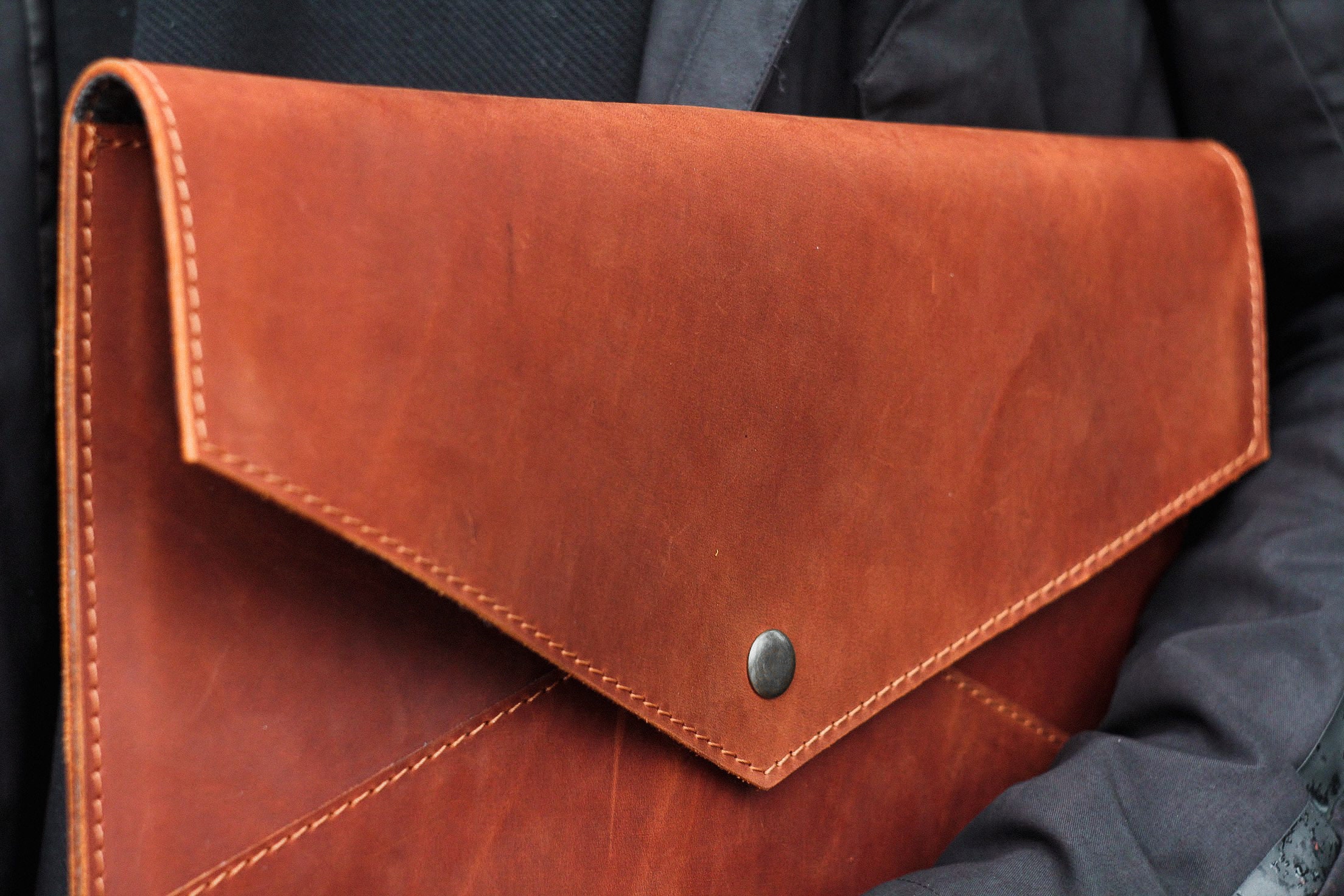 Leather Laptop sleeve envelope macbook air 11 12 Simple Etsy