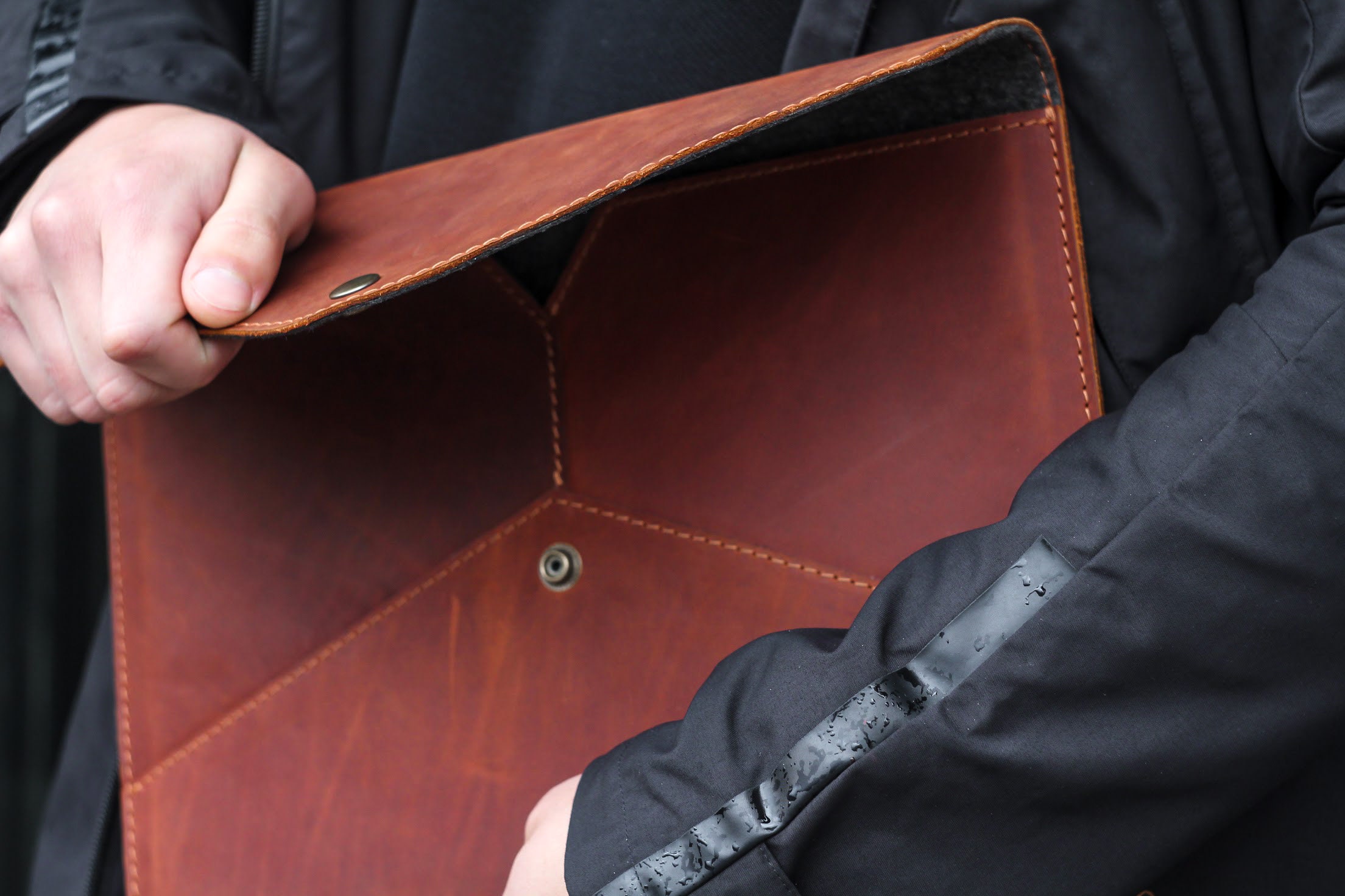 Leather Laptop sleeve envelope macbook air 11 12 Simple Etsy