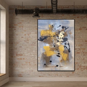 Gold leaf Painting, Acrylic  Beige Copper Abstract Art to Order, Large Texture Painting on Canvas, Modern Living Home Decor, Zen Meditation