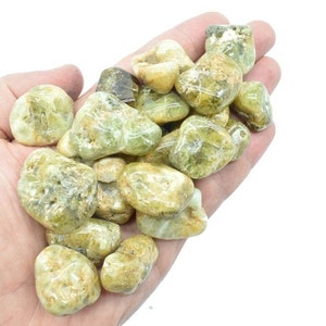 Burattato Grossularia Granat 100% NATÜRLICH, HARTE STEINE, Natürliche Kristalle, Burattate Steine Sammlermineralien, Natürliche Kristalle Bild 1