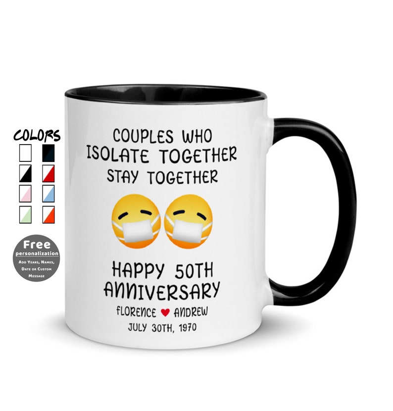 Personalised 50th Anniversary Mug Quarantine Anniversary ...